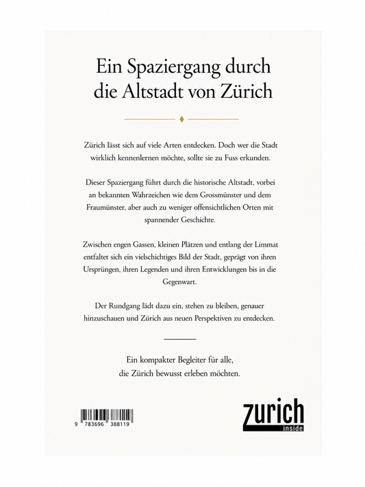 Zürich zu Fuss entdecken - Ein Spaziergang durch die Altstadt